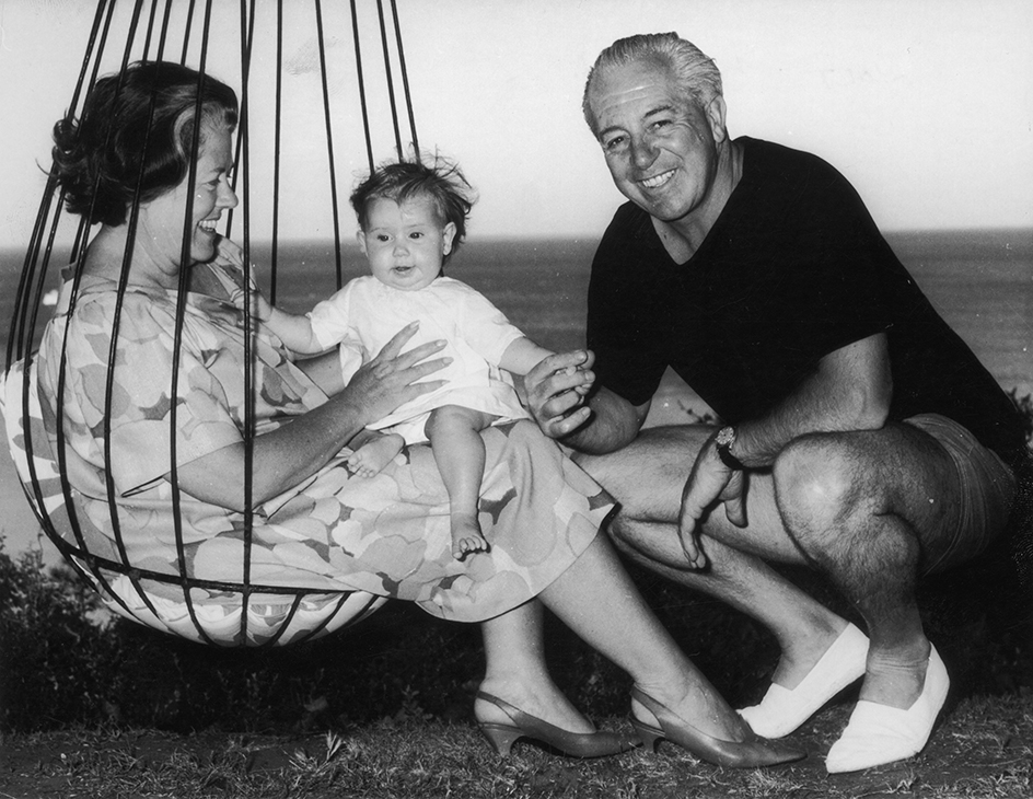 Harold and Zara Holt with granddaughter