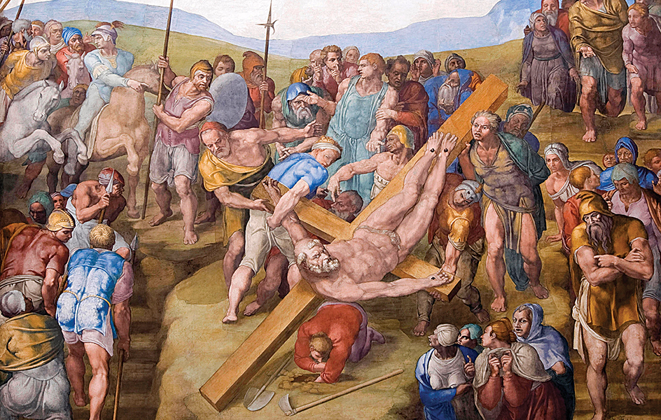 The Crucifixion of Saint Peter by Michelangelo