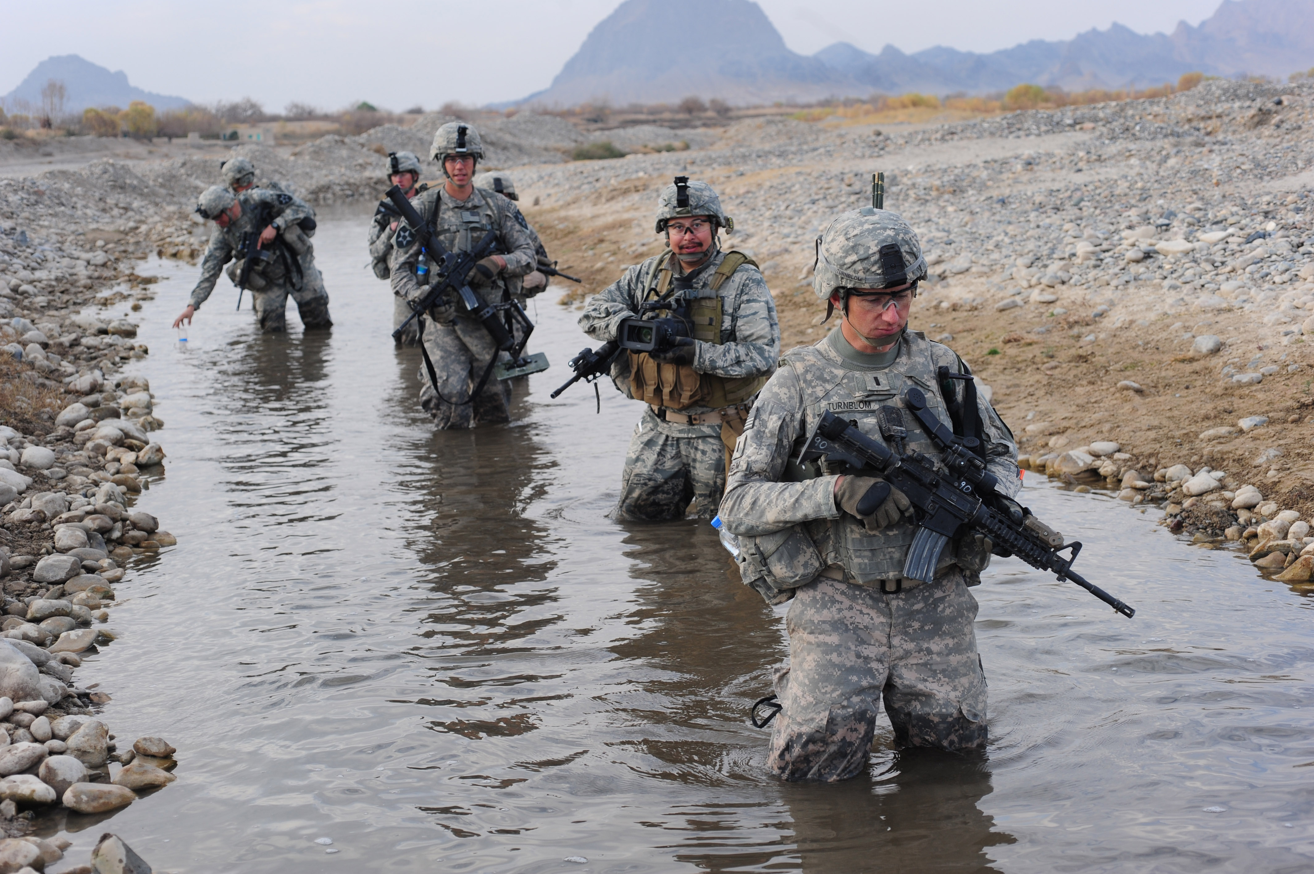 Army soldiers on patrol