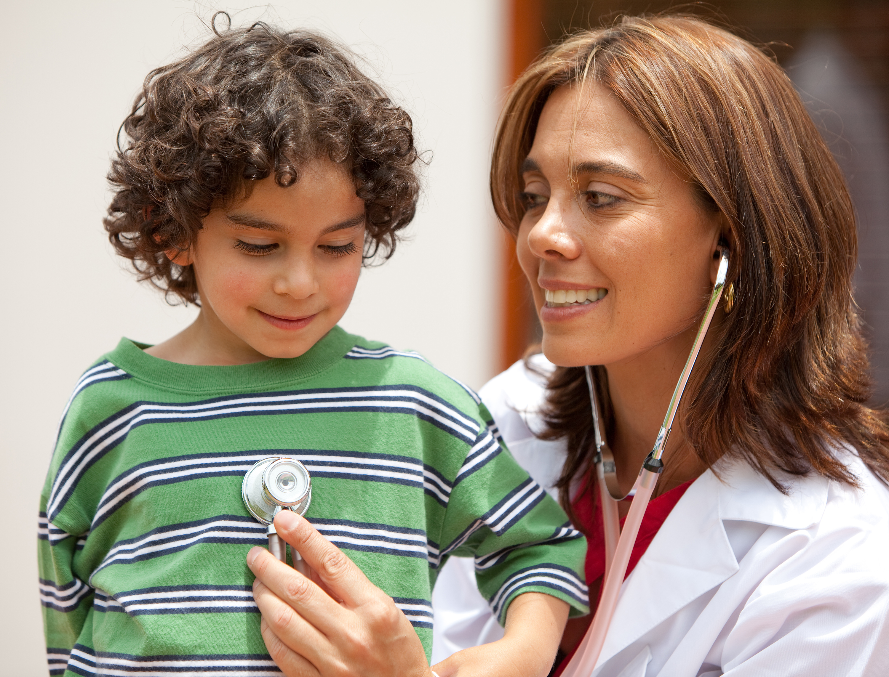 Using a stethoscope