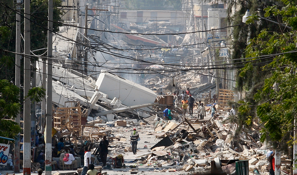 Rubble in Port-au-Prince