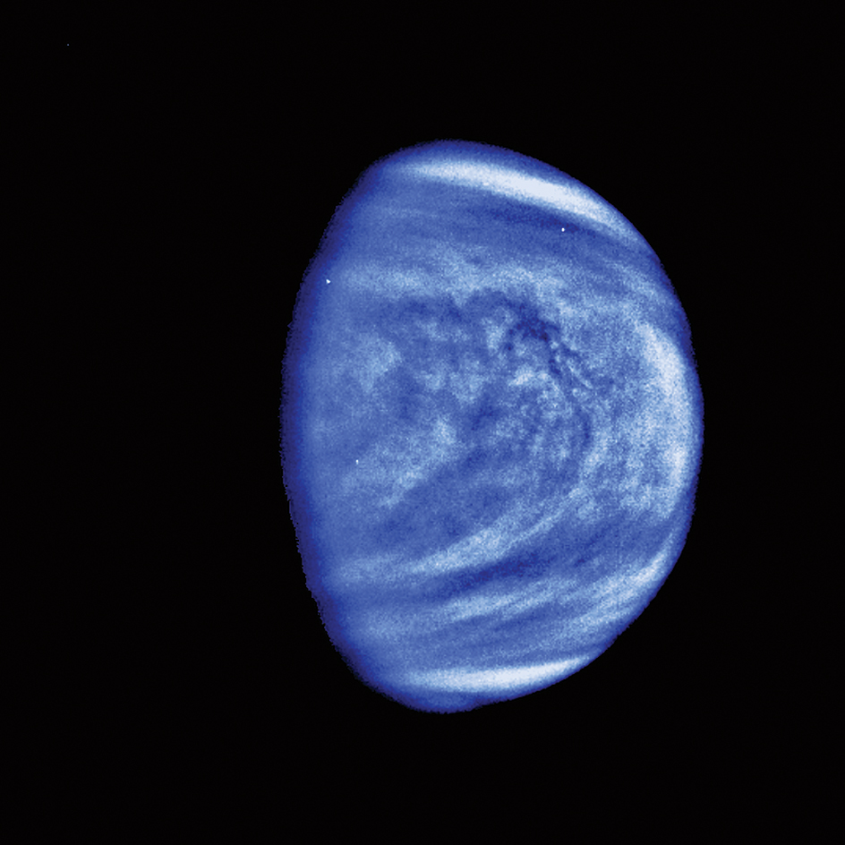 Colorized image of Venus