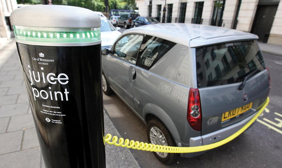 Electric car charging station