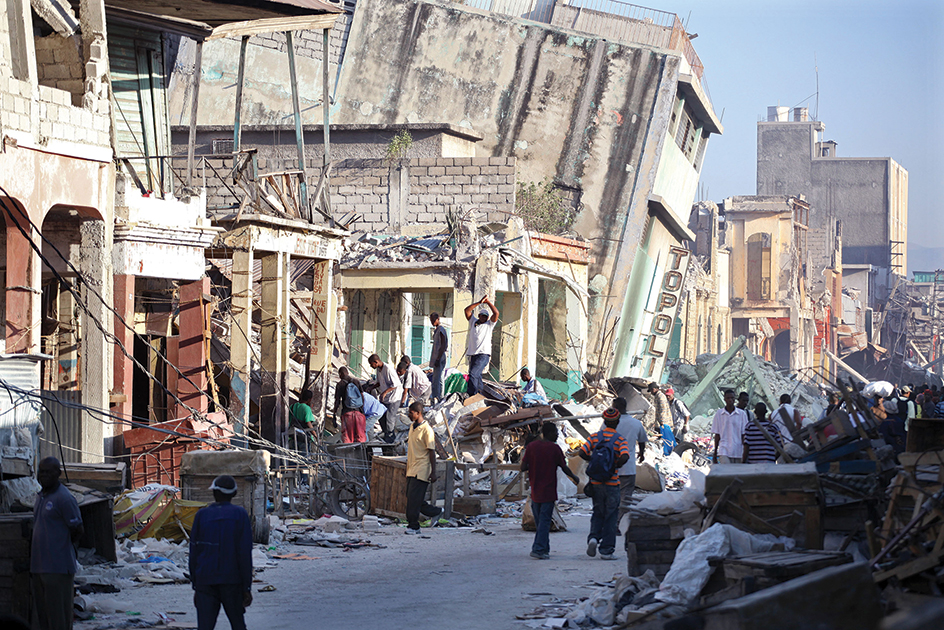 Earthquake damage in Port-au-Prince, Haiti