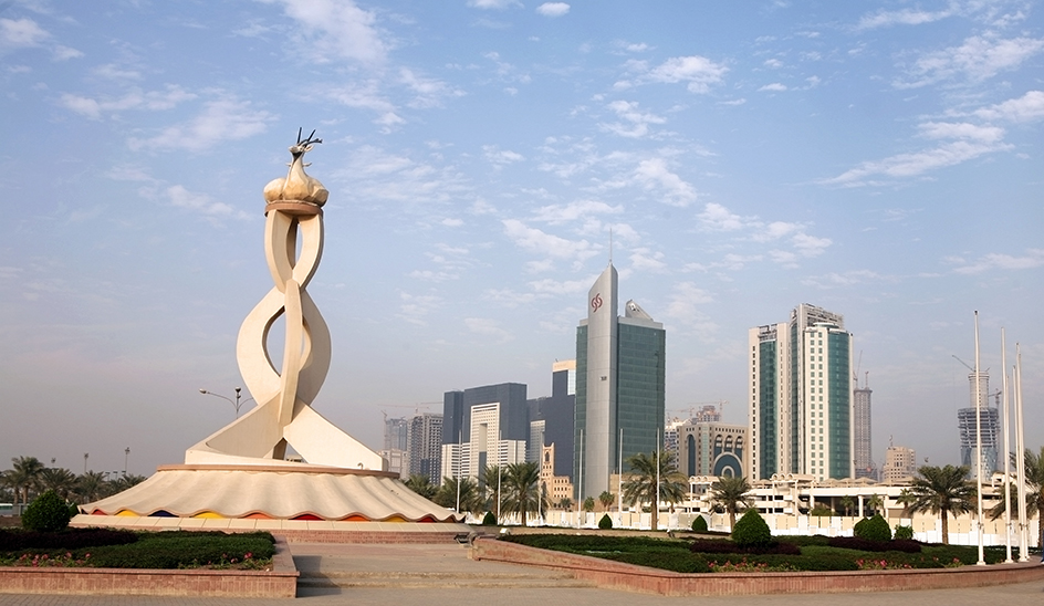 Oryx monument in Doha, Qatar