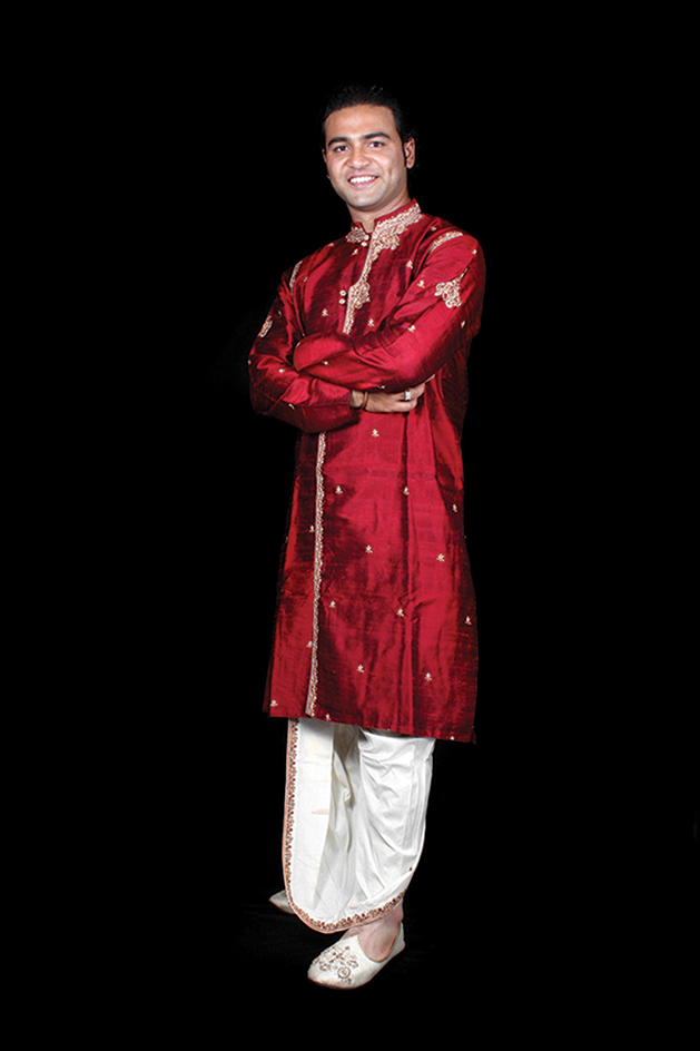 A man wearing traditional Indian clothing