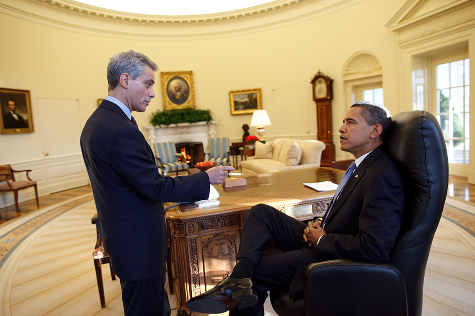 Rahm Emanuel with Barack Obama