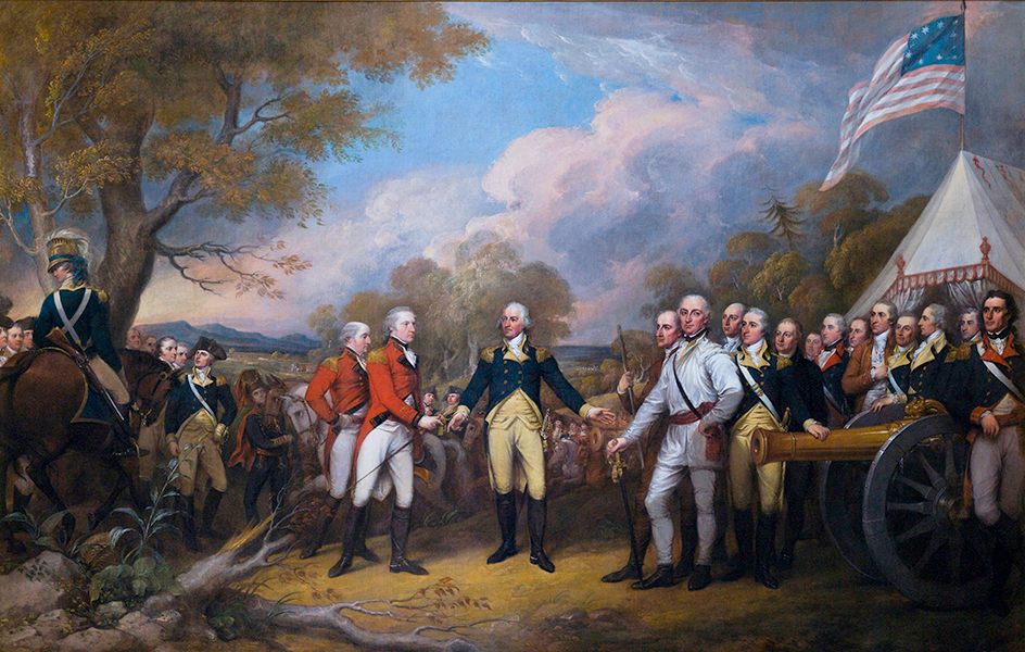 The British surrender at Saratoga