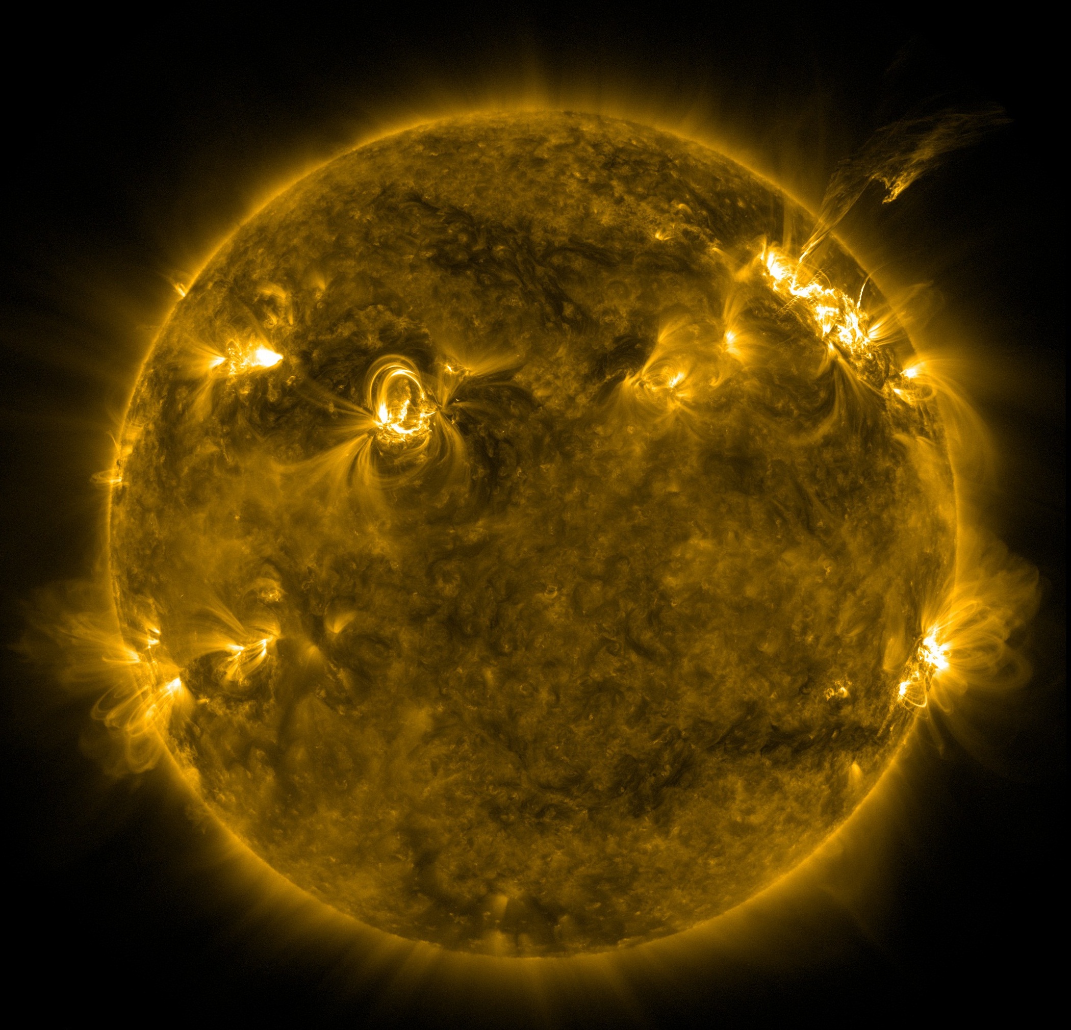 The sun's churning surface