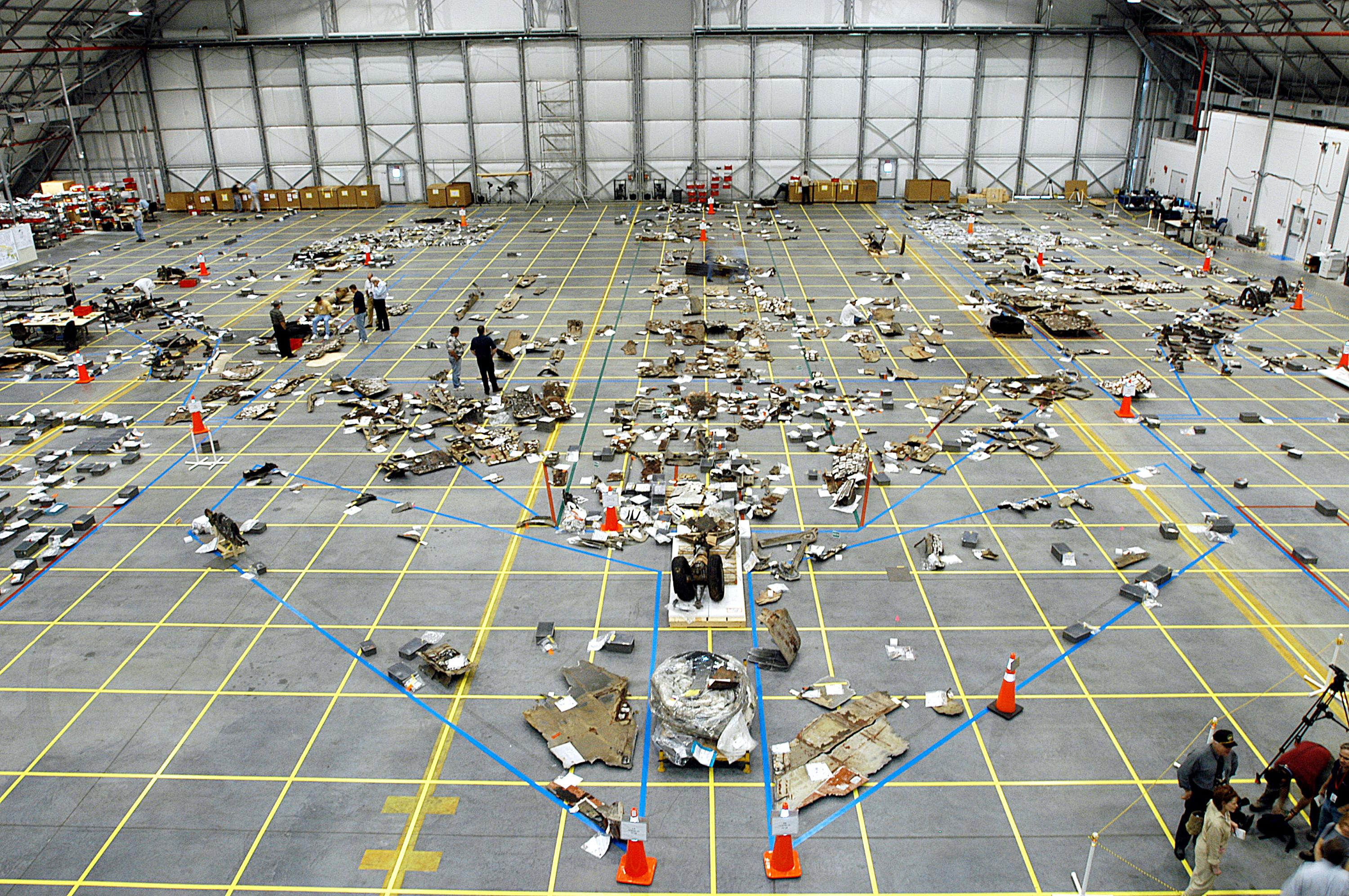 Wreckage from the space shuttle Columbia