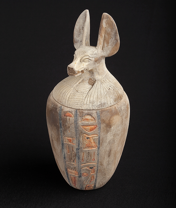 Canopic jar, used in preparing a mummy