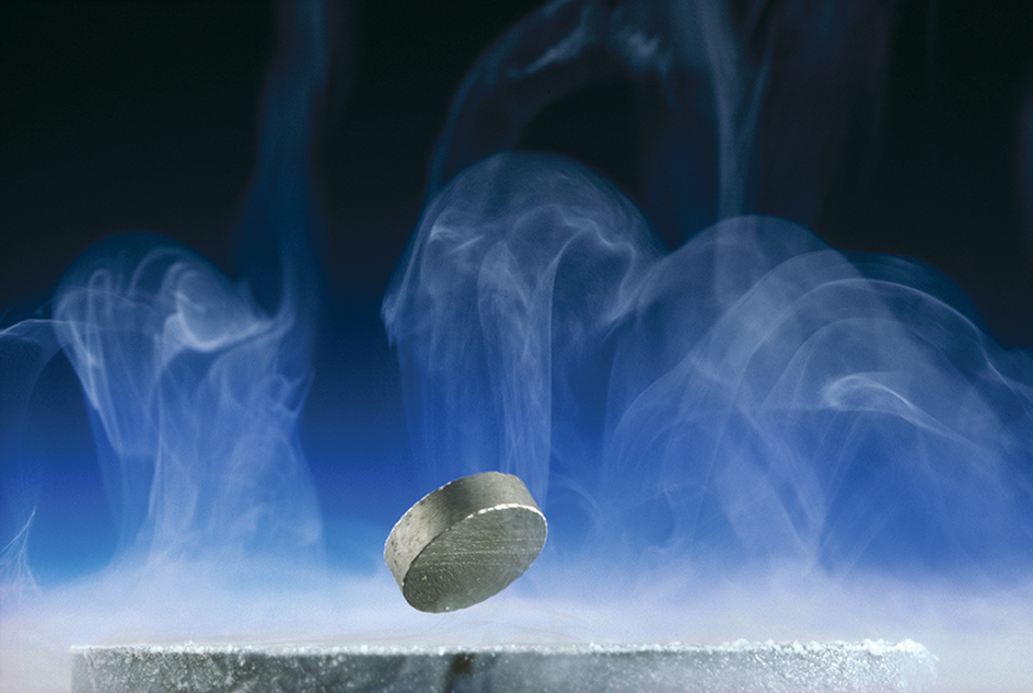 Superconductors repel a magnetic field