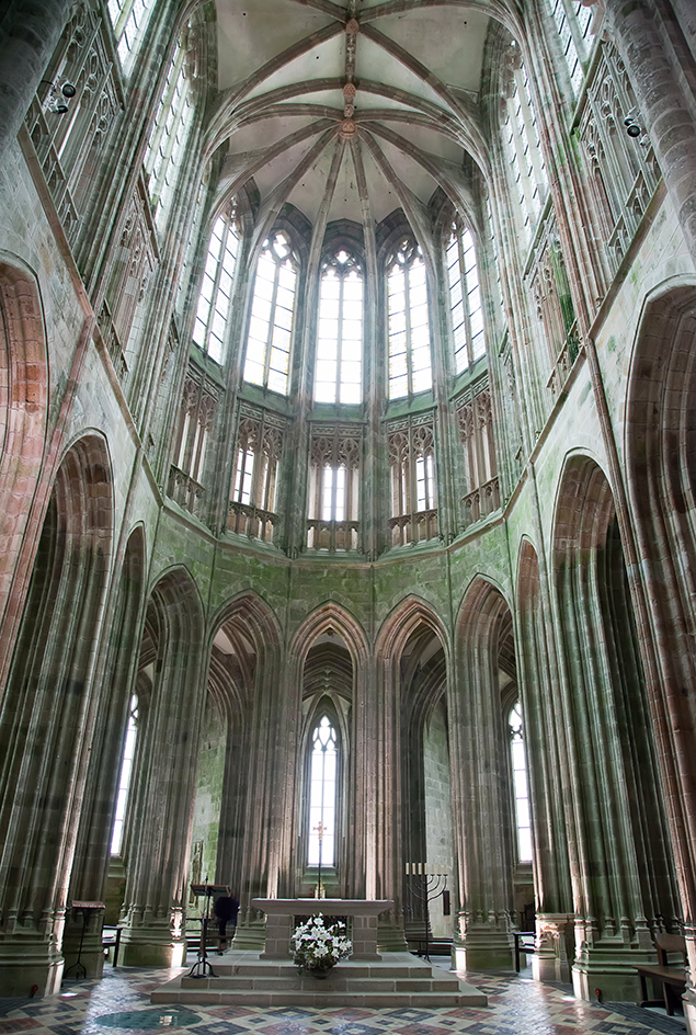 Inside Mont-Saint-Michel Abbey