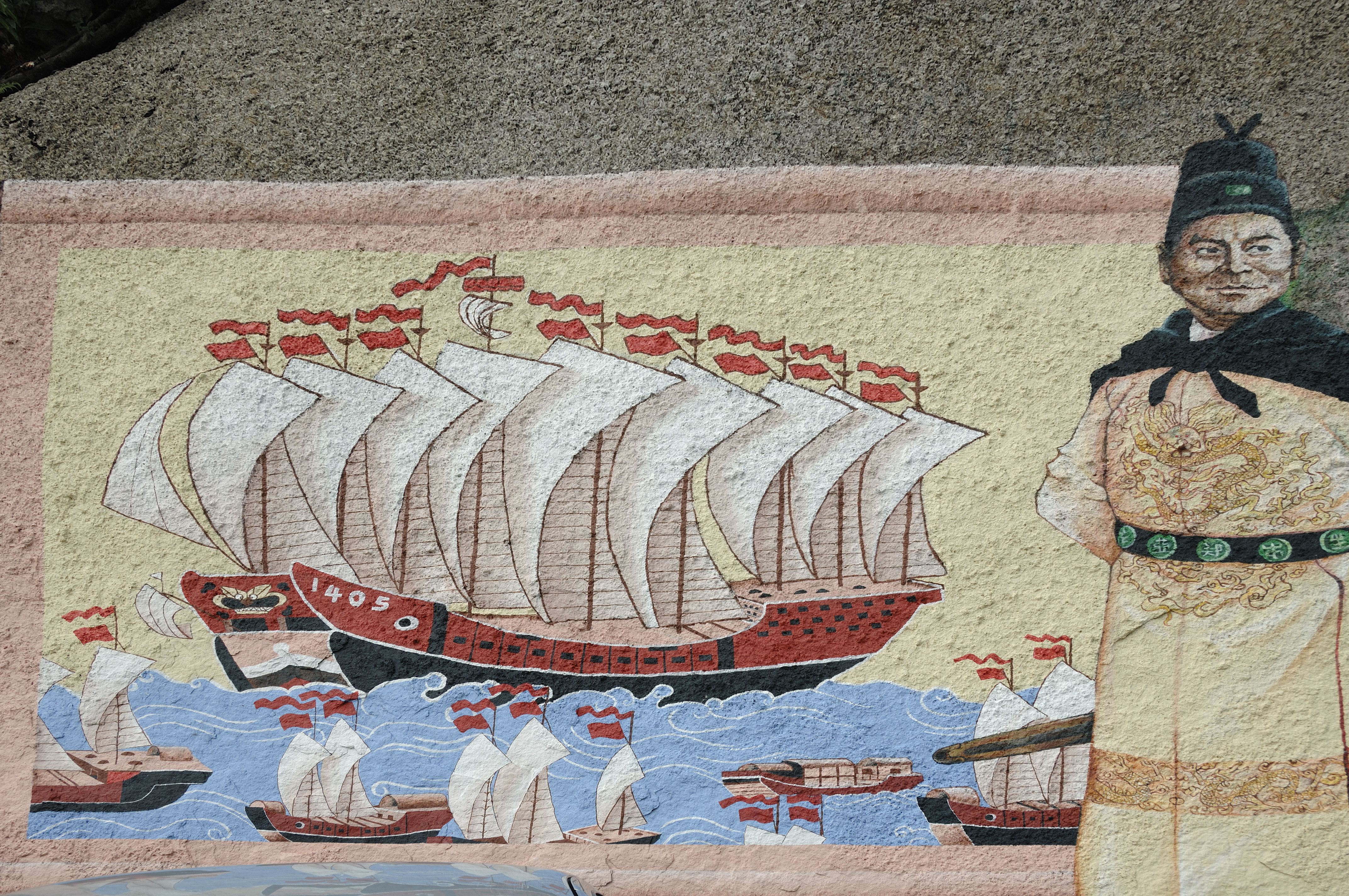 The Chinese navigator Zheng He's ships