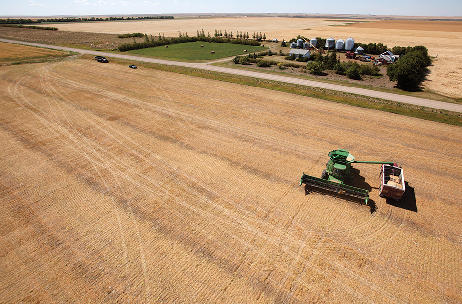 Farmland in the Prairies region