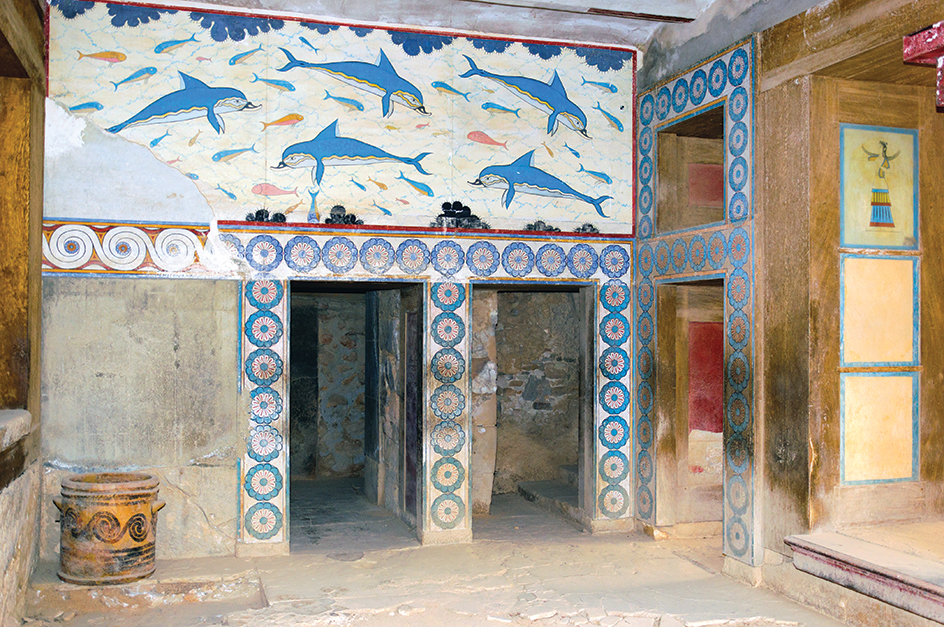 Minoan painting in the Palace of Minos