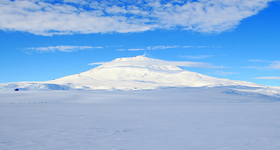 Mount Erebus, the southernmost active volcano