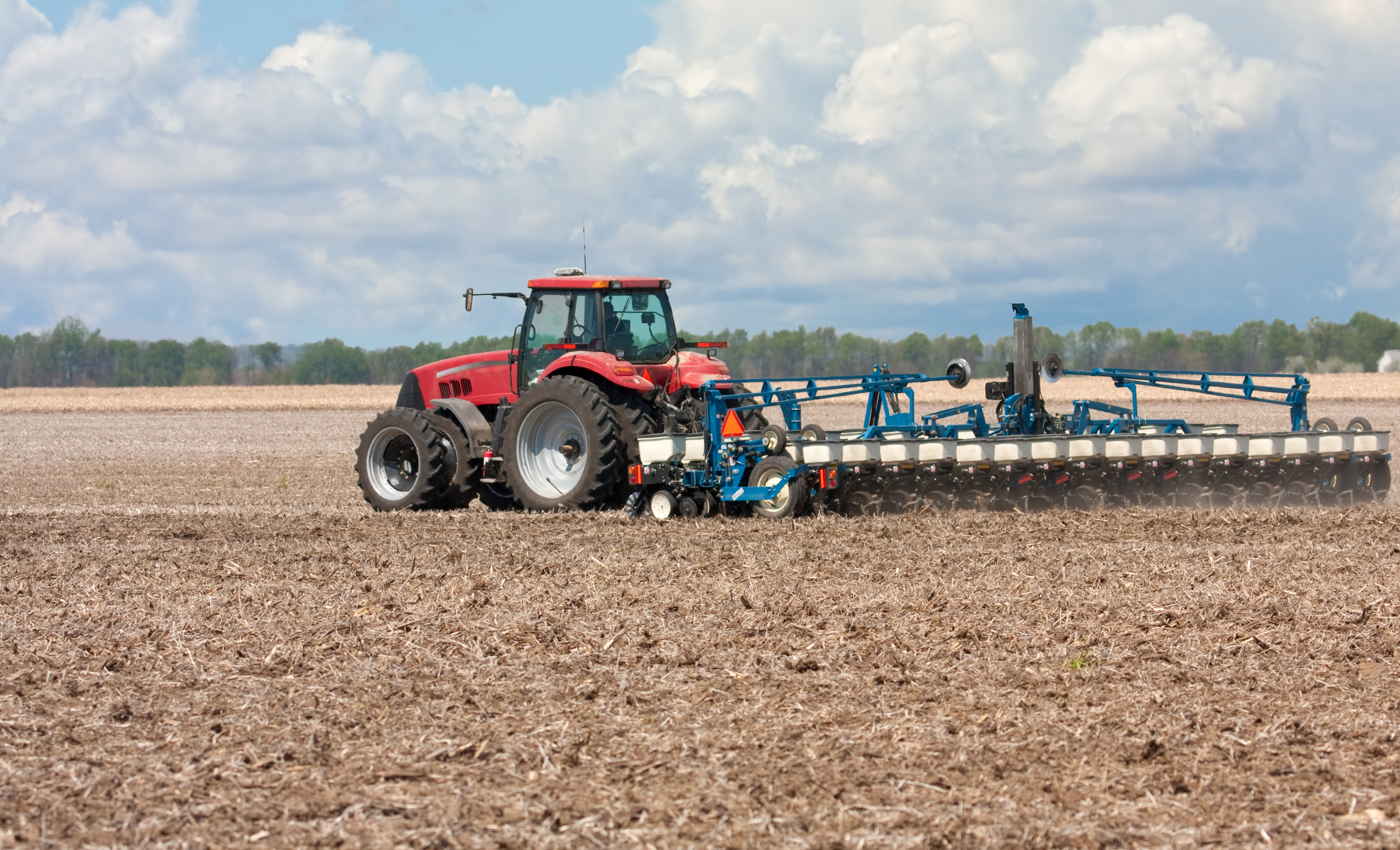 Corn-planting machine called row planter