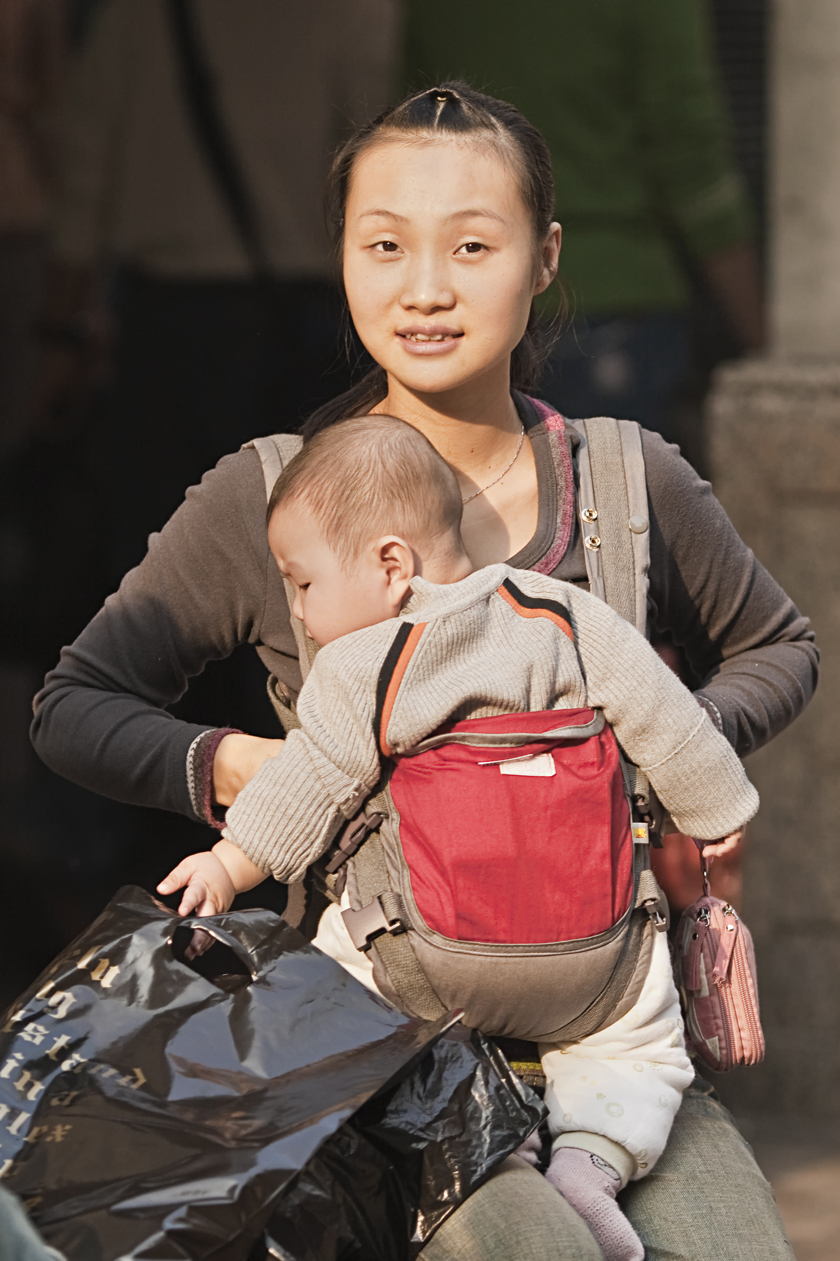 Chinese mother and baby