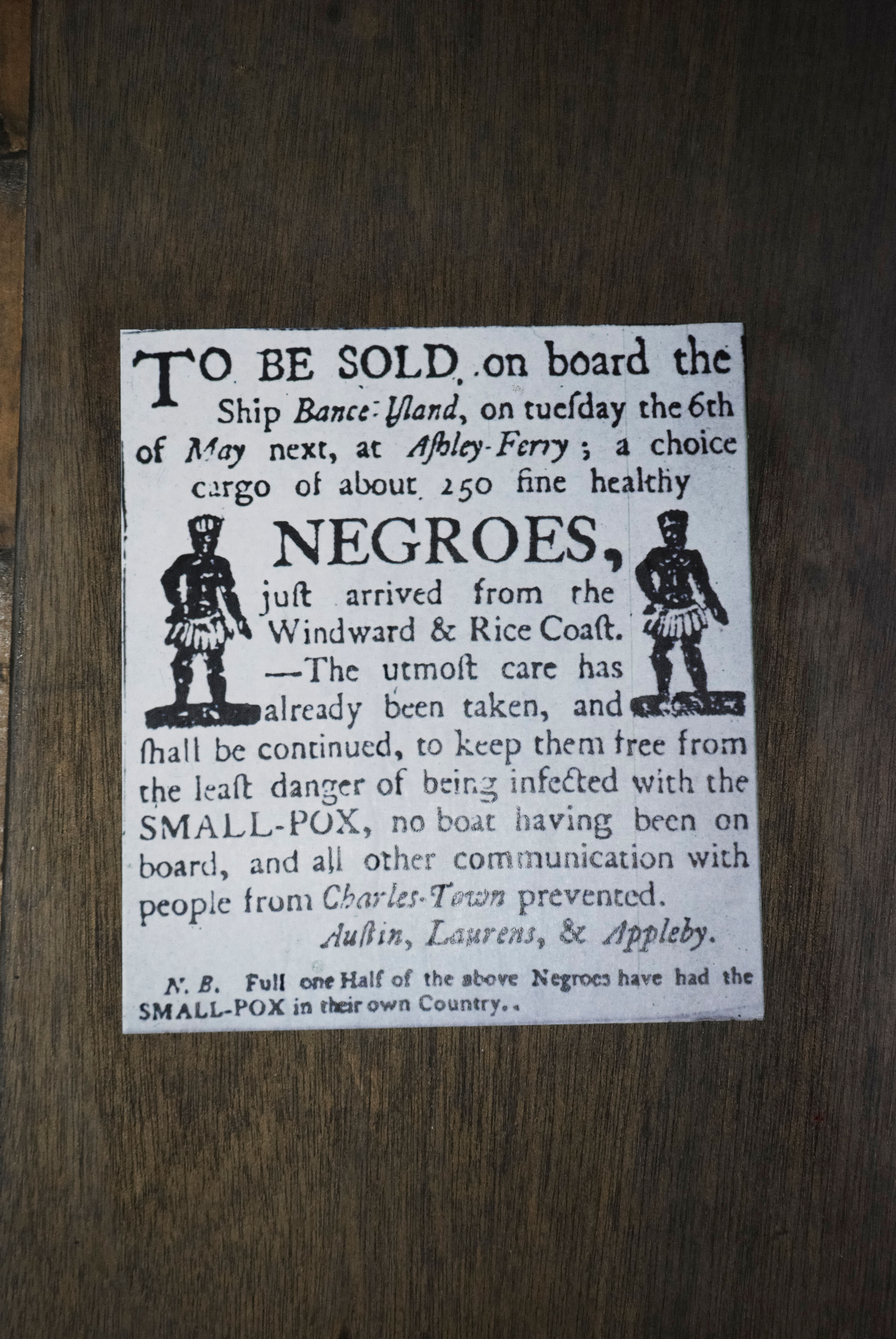 Slave auction poster