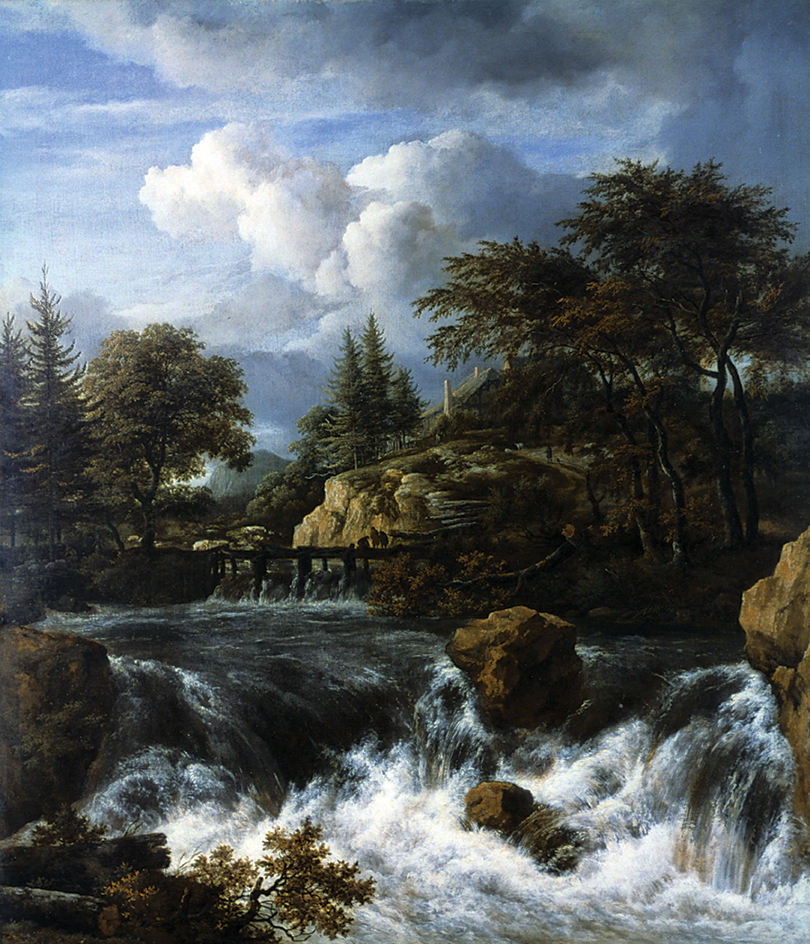 A Waterfall in a Rocky Landscape by Jacob van Ruisdael