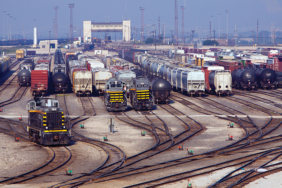 Railway freight yard in Chicago