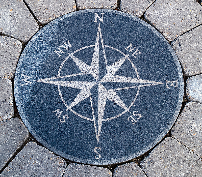 A compass rose