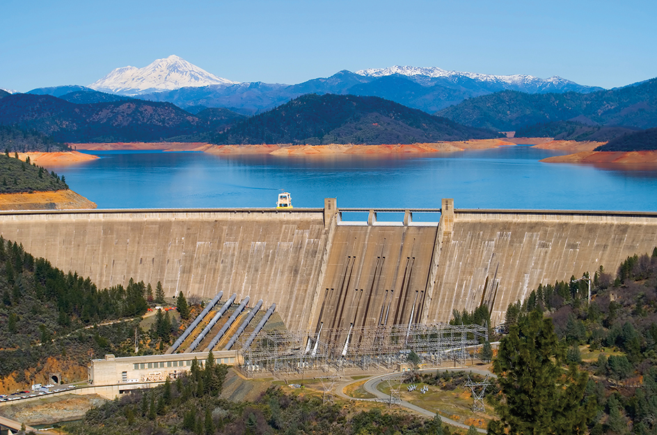 Artificial lake in California