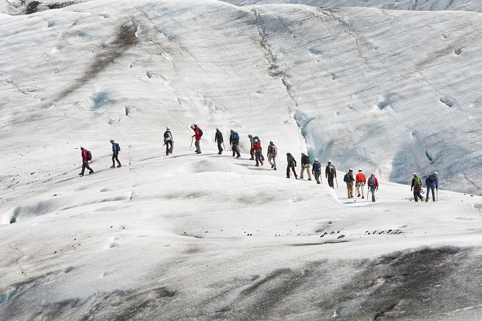 Hikers in Iceland