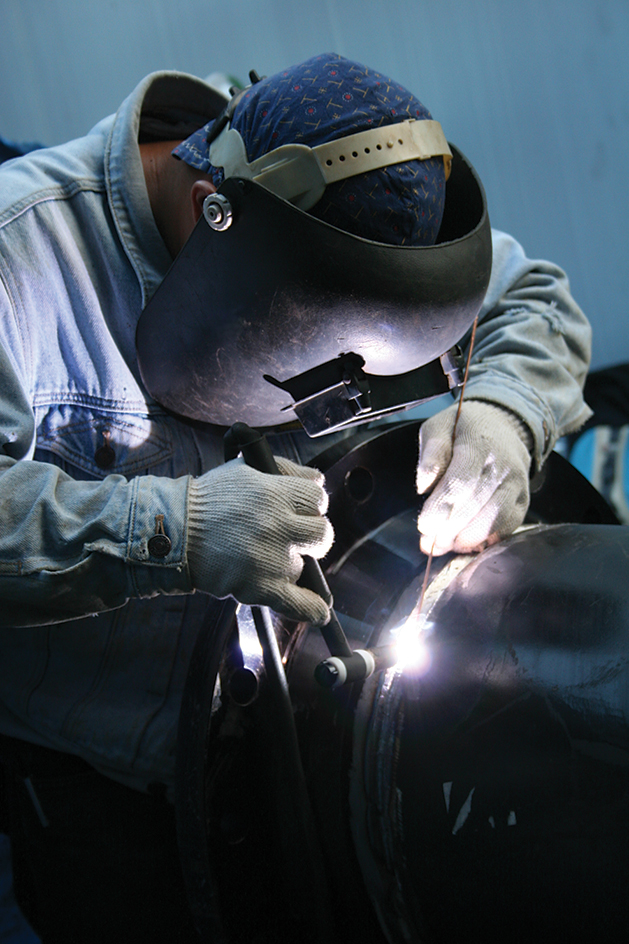 Helium arc welding