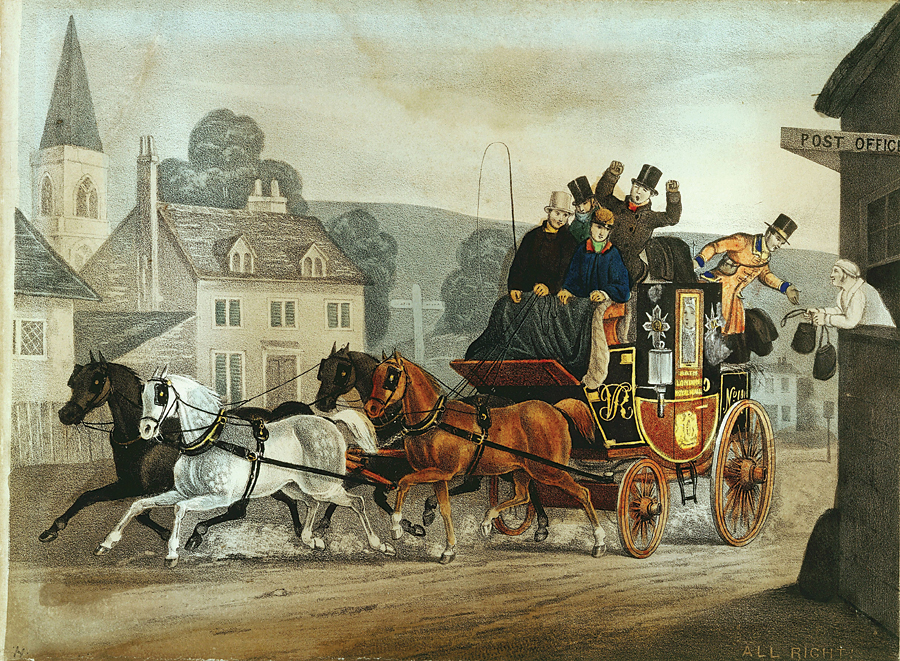 A stagecoach