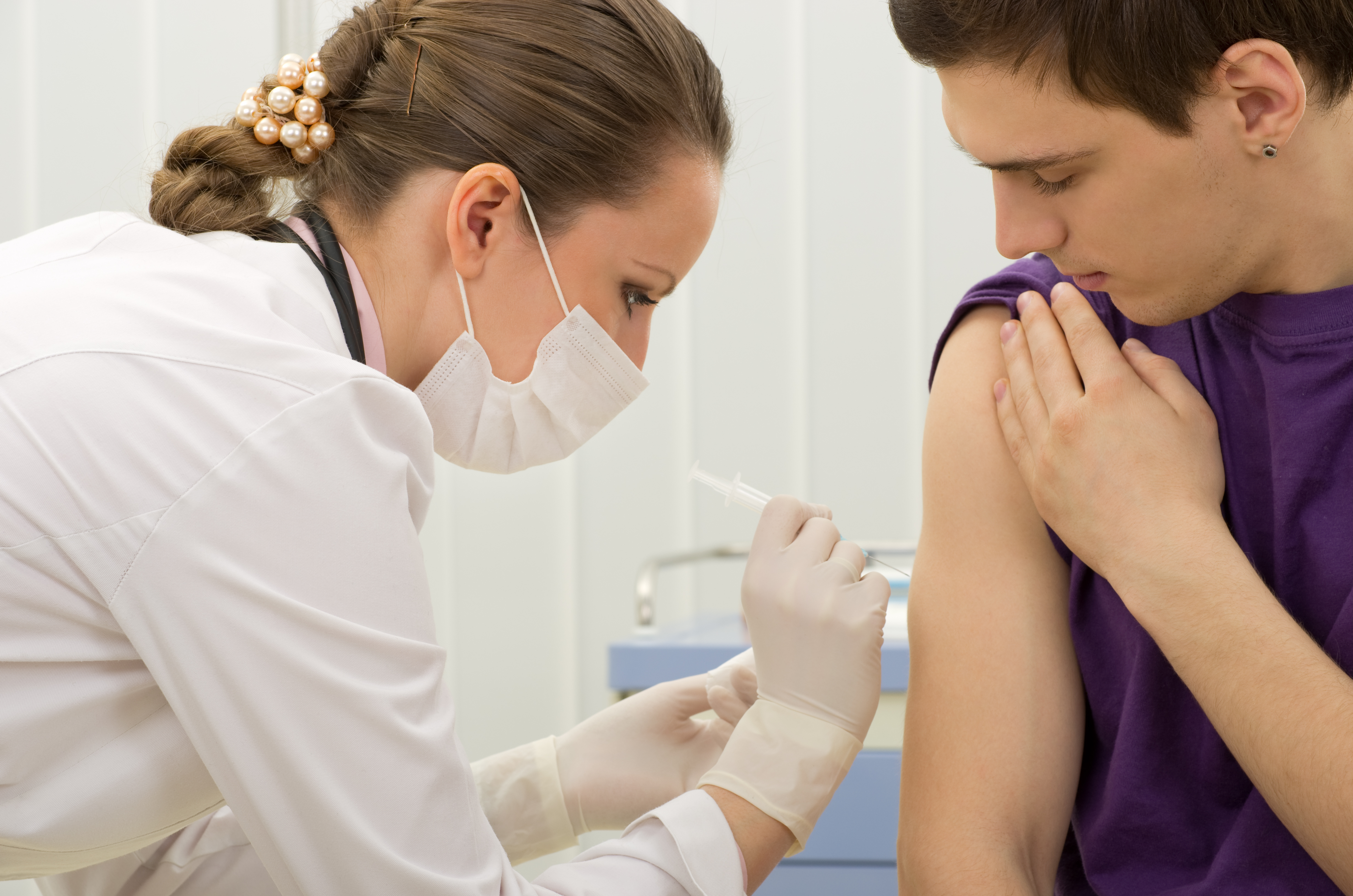 Nurse giving a vaccination