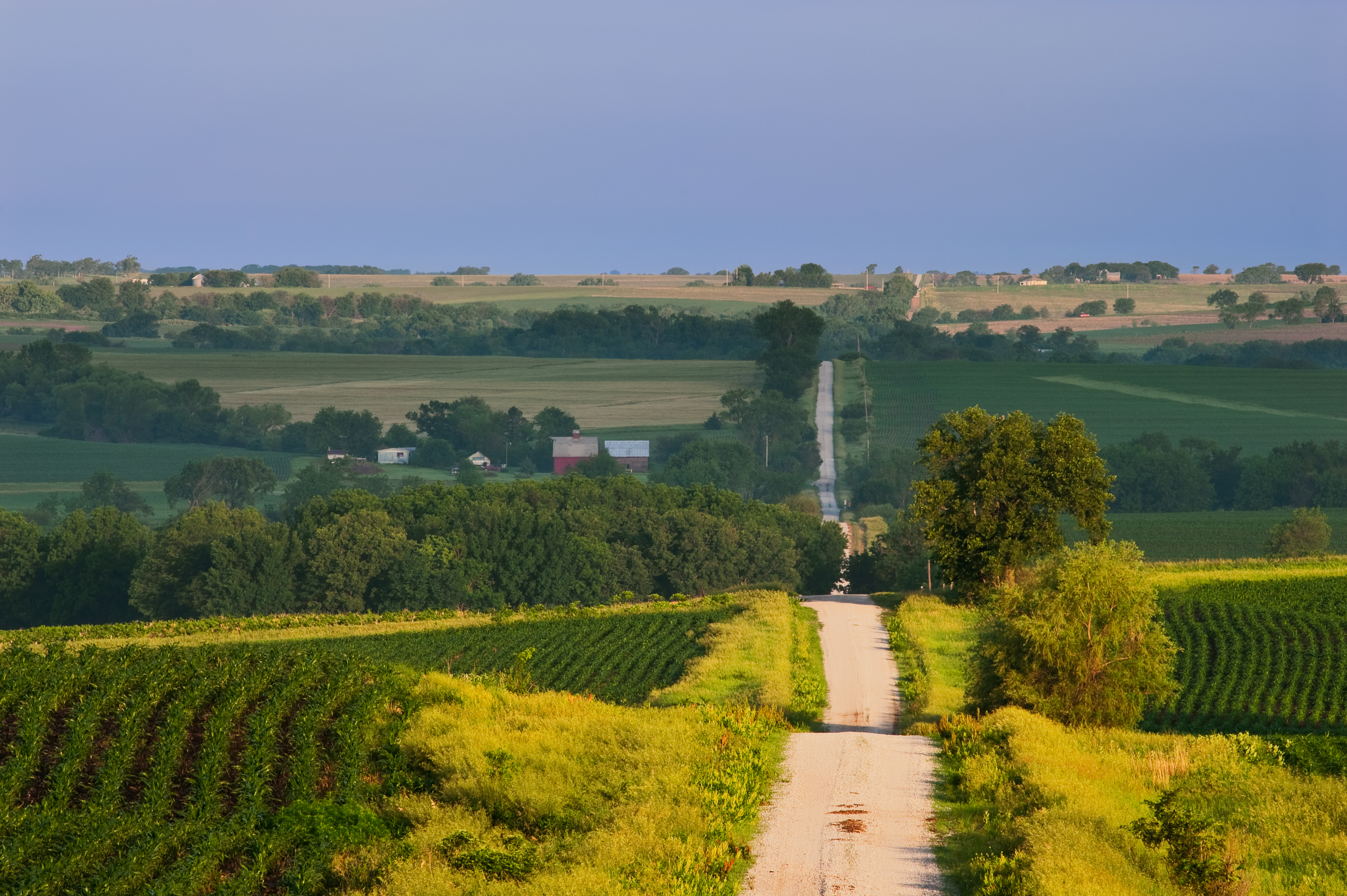 Rolling farmland in Nebraska