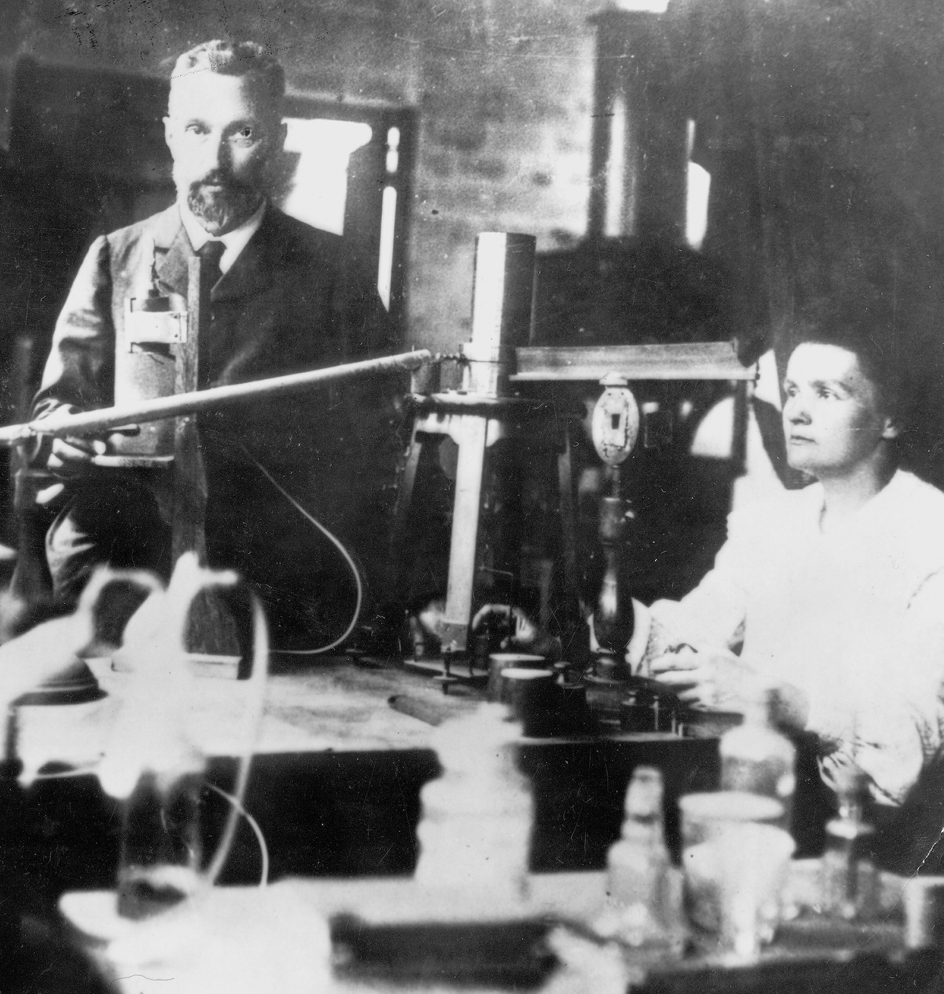 French physicists Pierre and Marie Curie