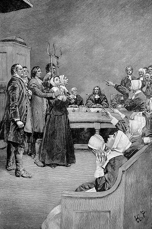 People were accused of being witches during trials held in Salem, Massachusetts, in 1692.