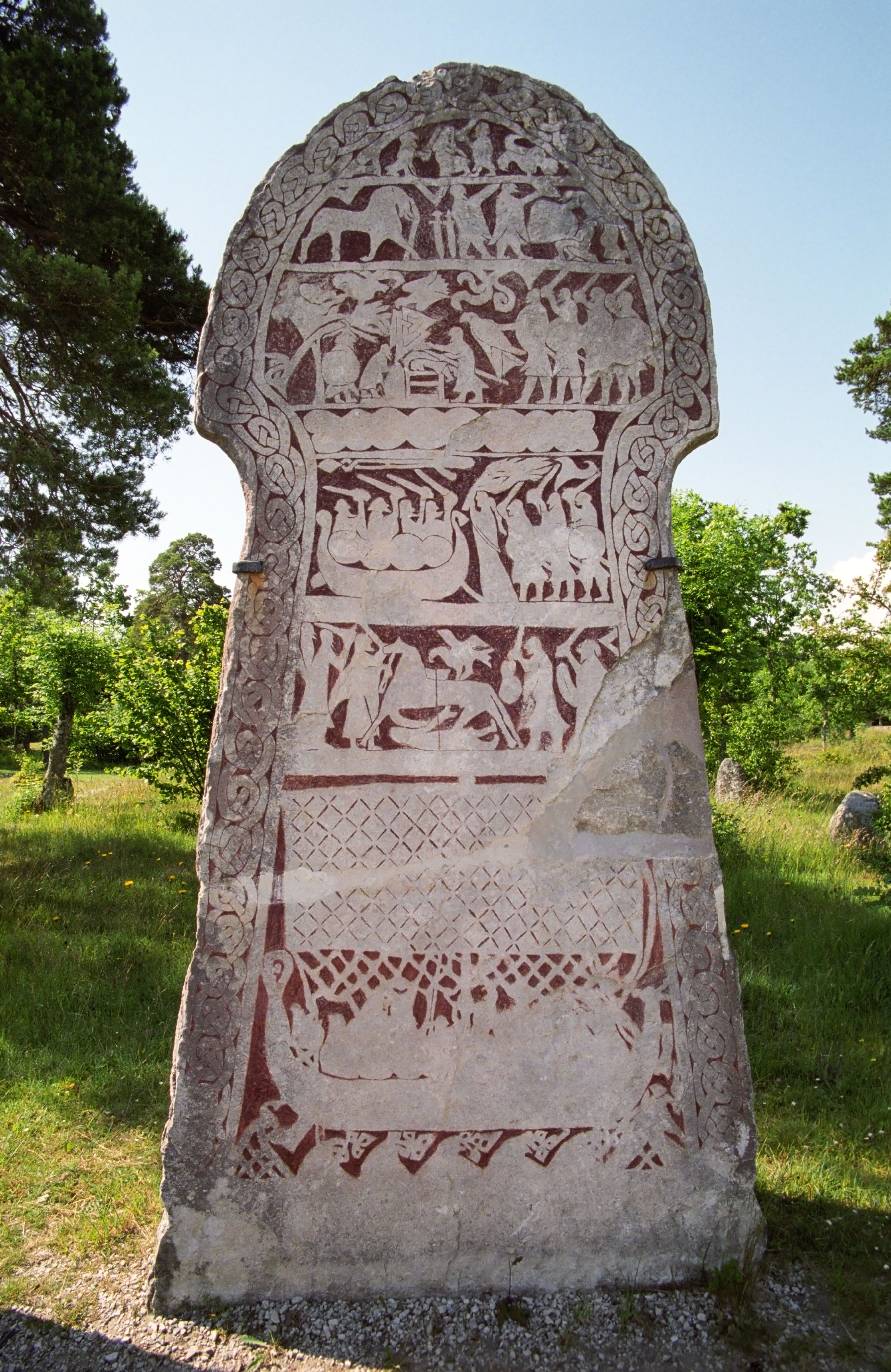 Picture stone carved by Swedish vikings