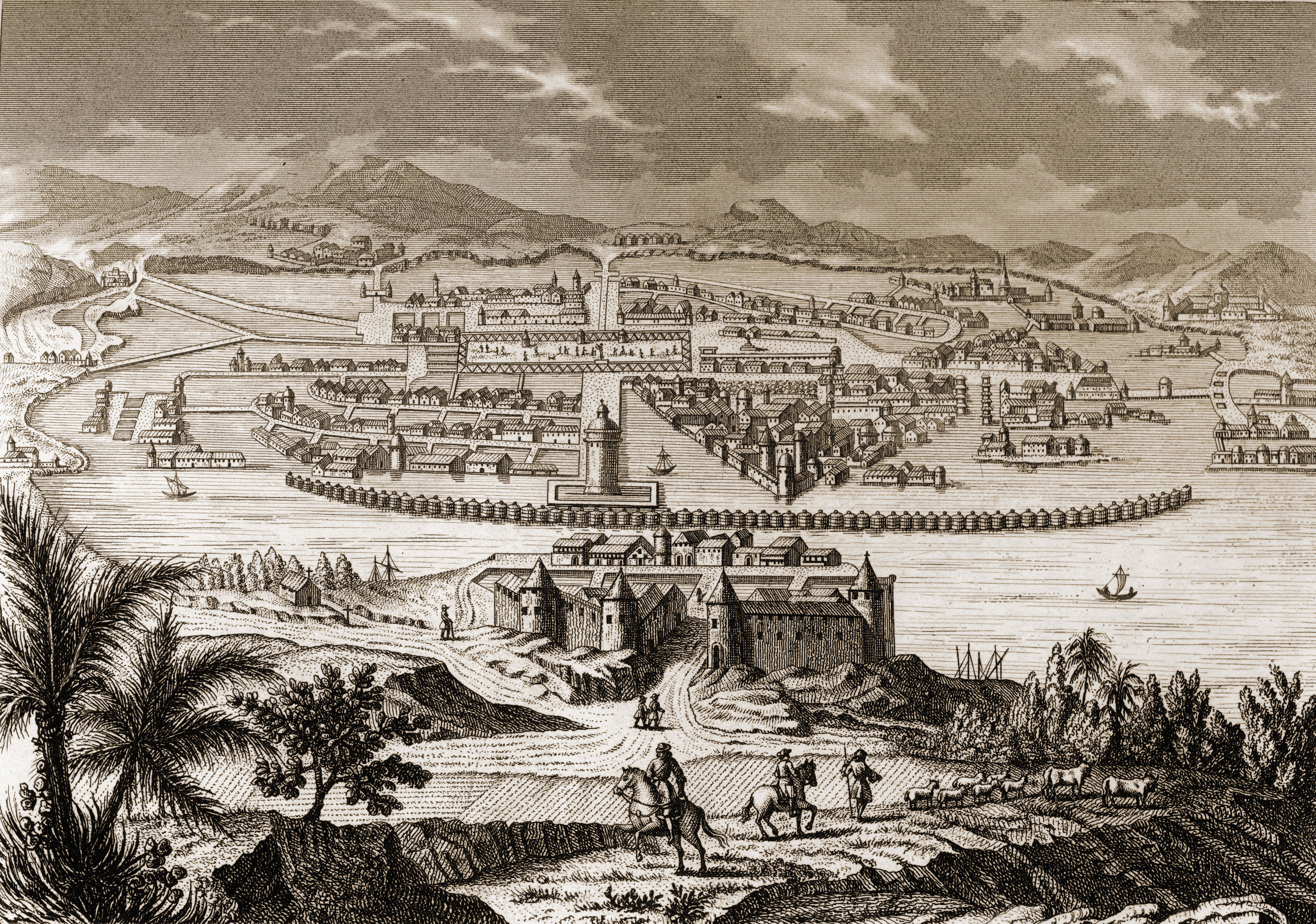 Tenochtitlan, capital of the Aztec empire, in 1519