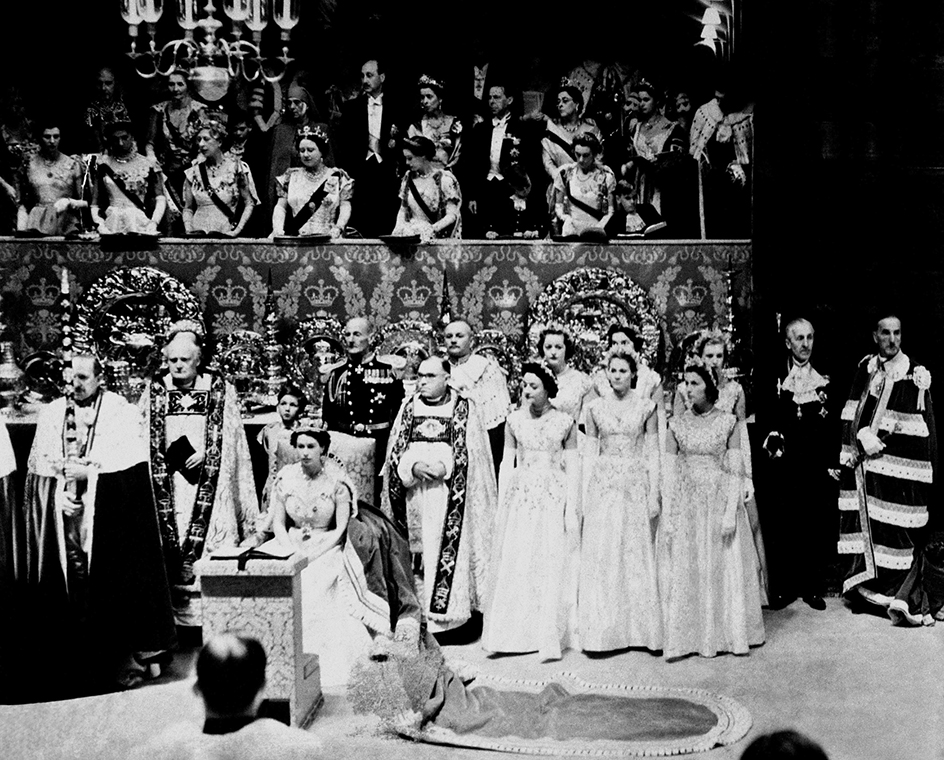 The coronation of Elizabeth II