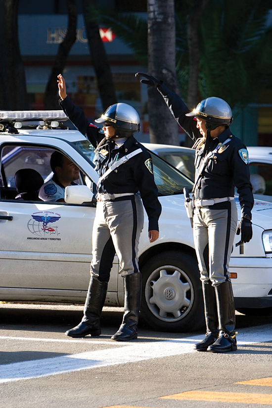 Traffic officers in Mexico City