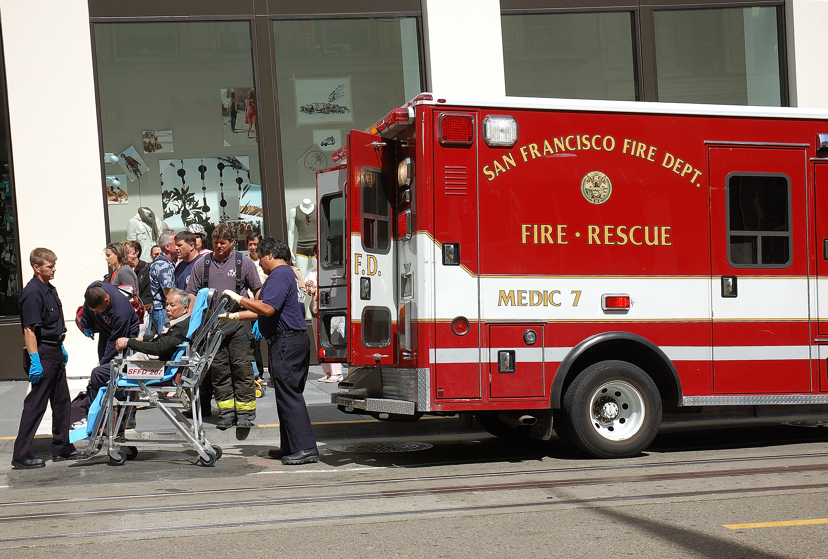 Fire department paramedics