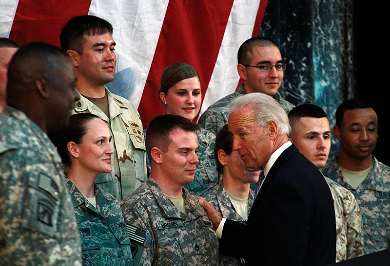 Vice President Joe Biden visiting U.S. troops in Iraq