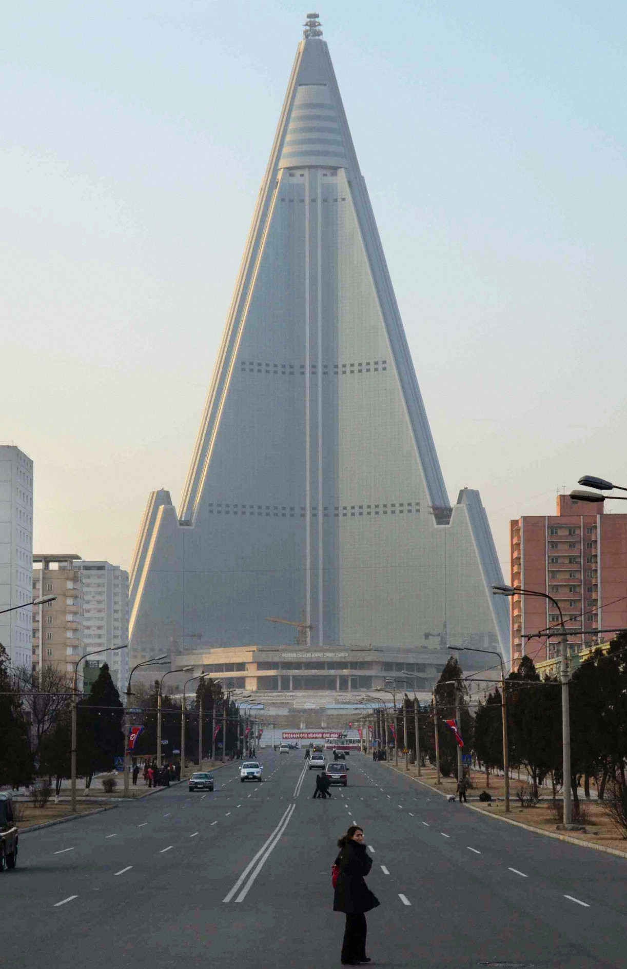 Ryugyong Hotel in Pyongyang, North Korea