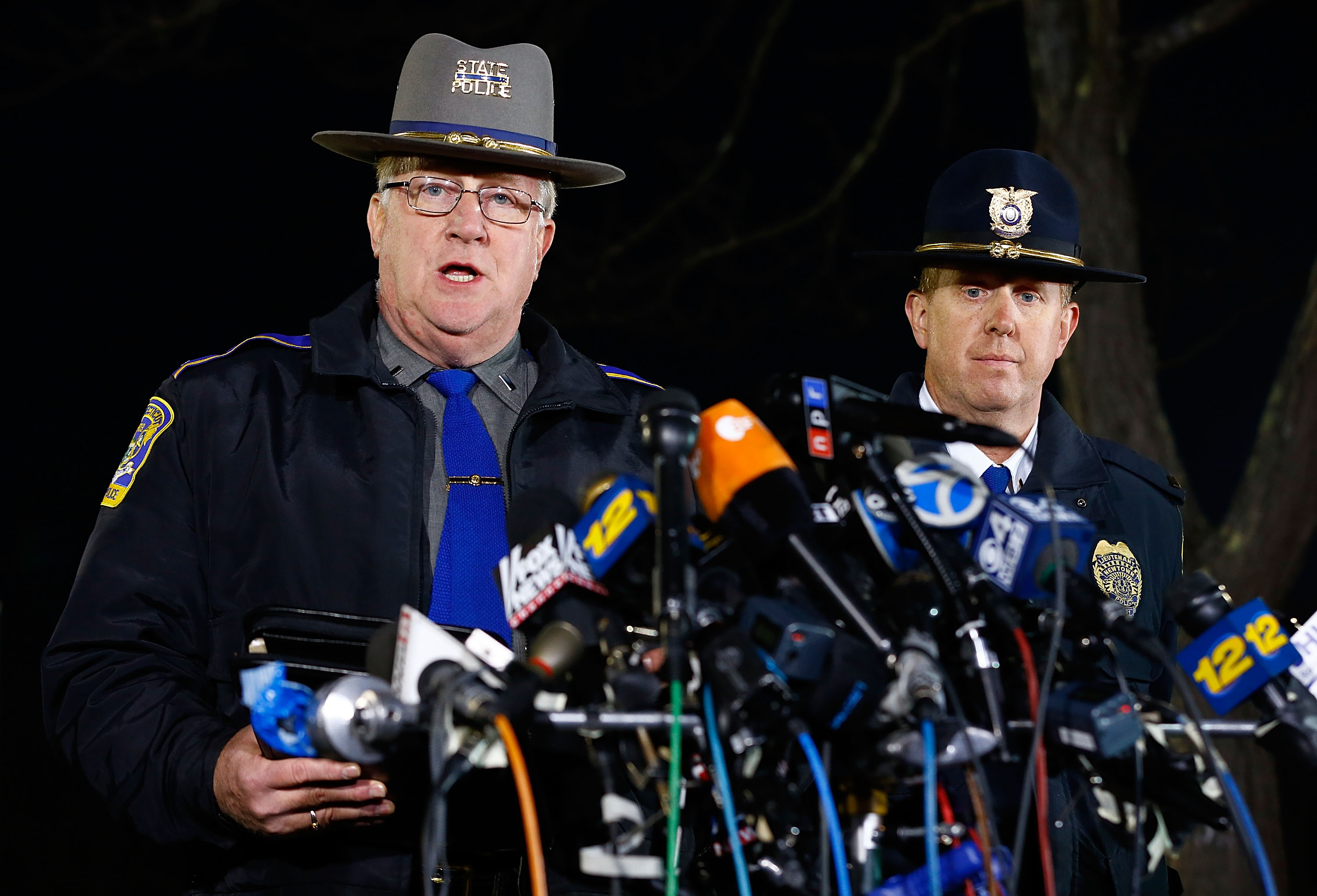 Police officer providing details about the Sandy Hook Elementary School shooting