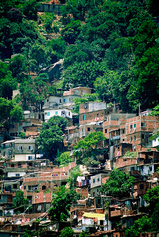 Slum housing in Rio de Janeiro, Brazil