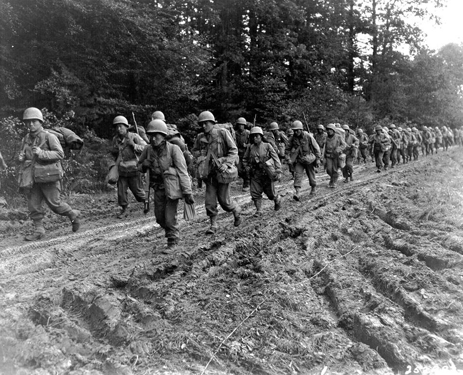 The 442nd, nicknamed the Purple Heart Battalion, in France