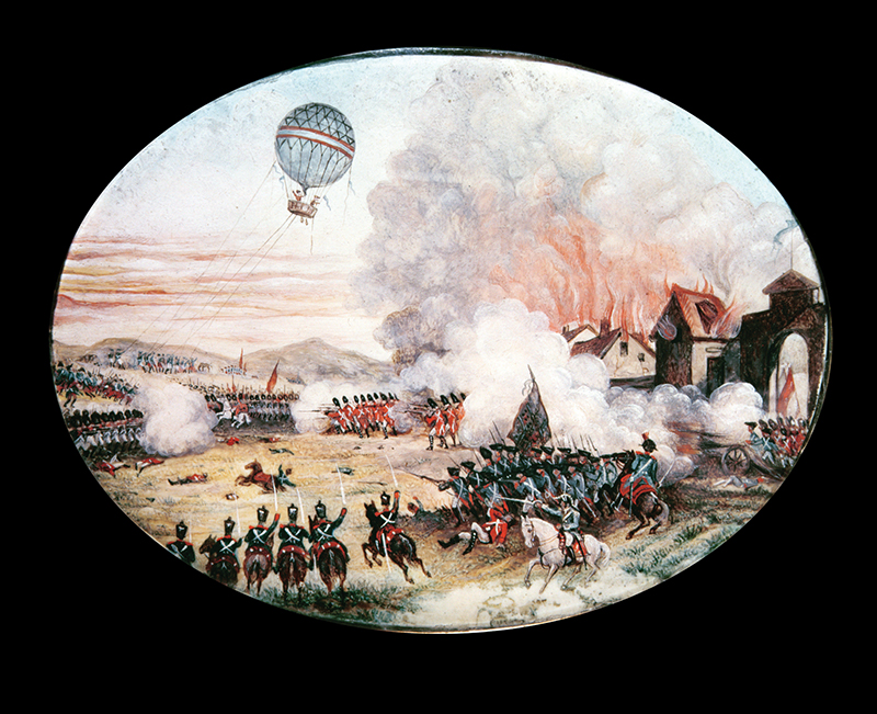 Balloon in a battle in Europe in 1794