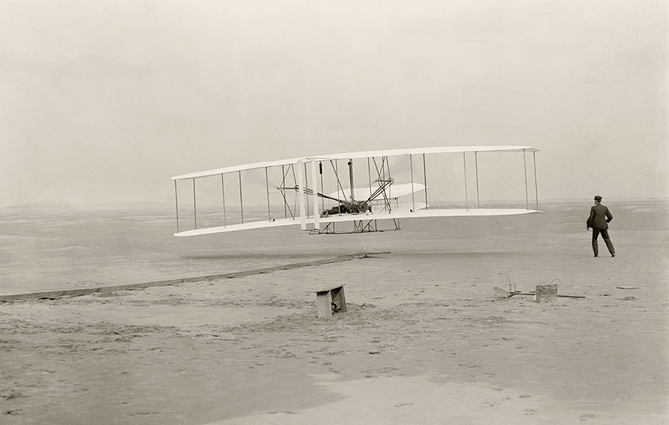 The Wright brothers' first flight