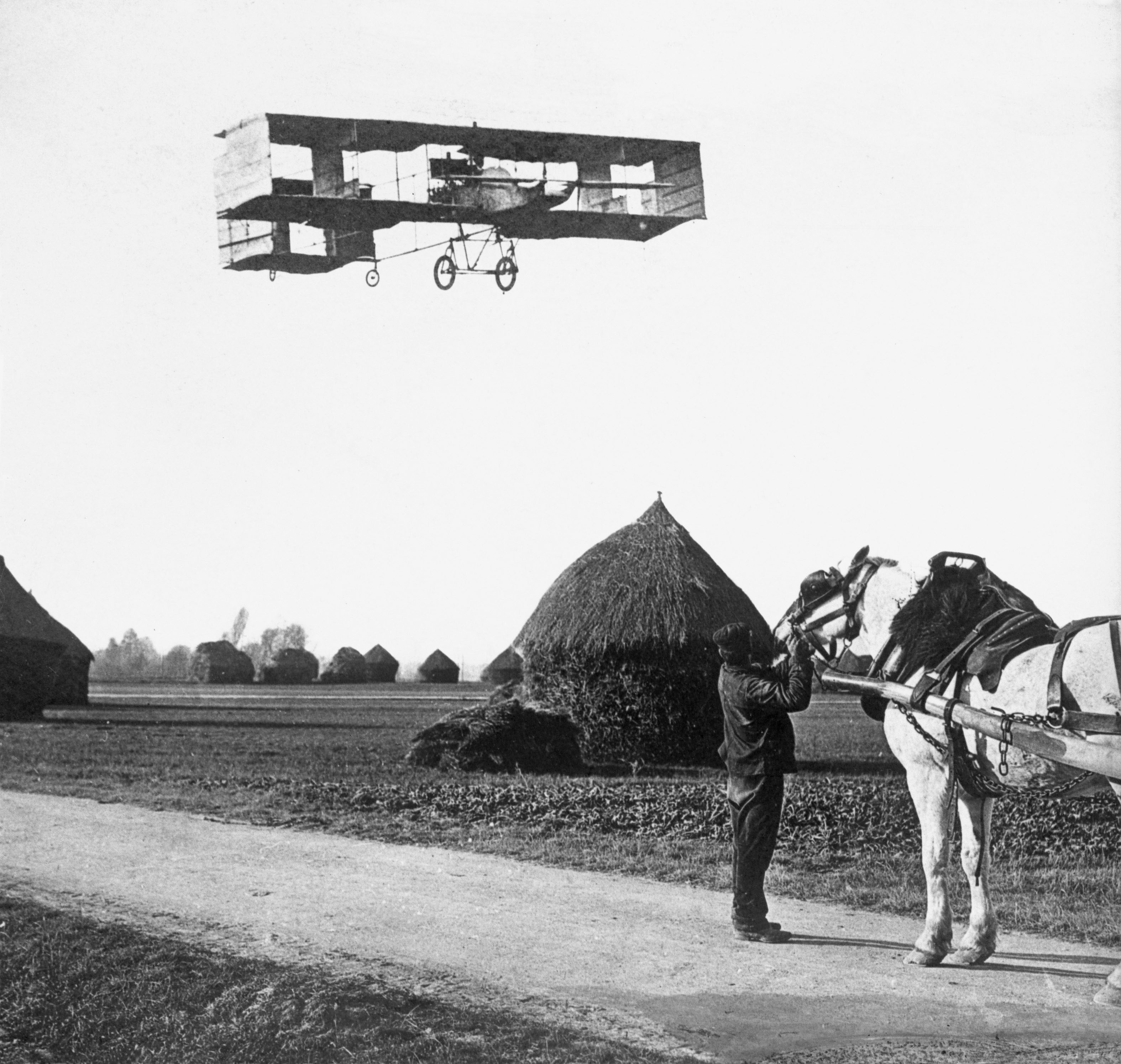 Henri Farman makes first cross-country airplane flight