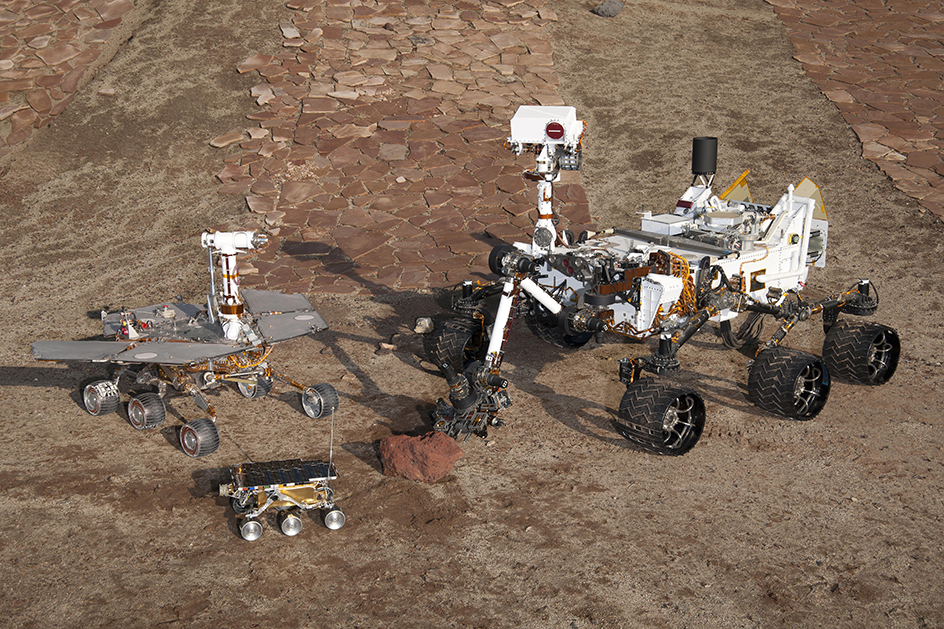 Three generations of Mars rovers