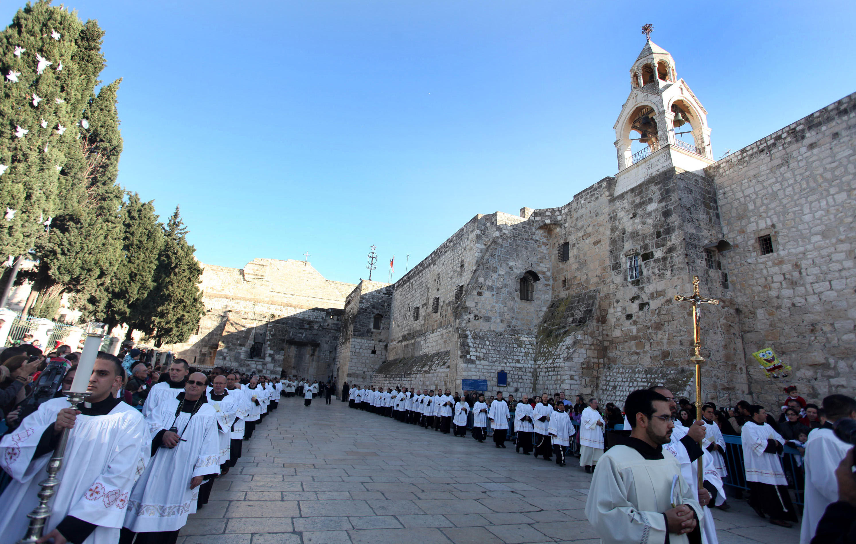 Christmas Eve at the Church of the Nativity in Bethlehem